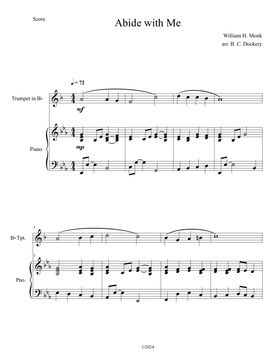 Abide with Me (Trumpet Solo with Piano Accompaniment) image number null
