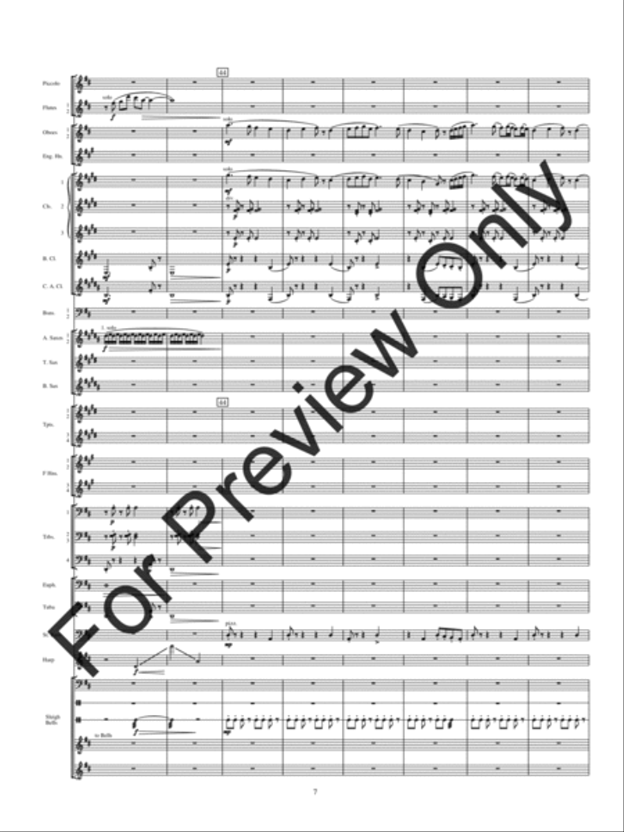 Holiday Rhapsody Concert Band scores gallery preview page 10