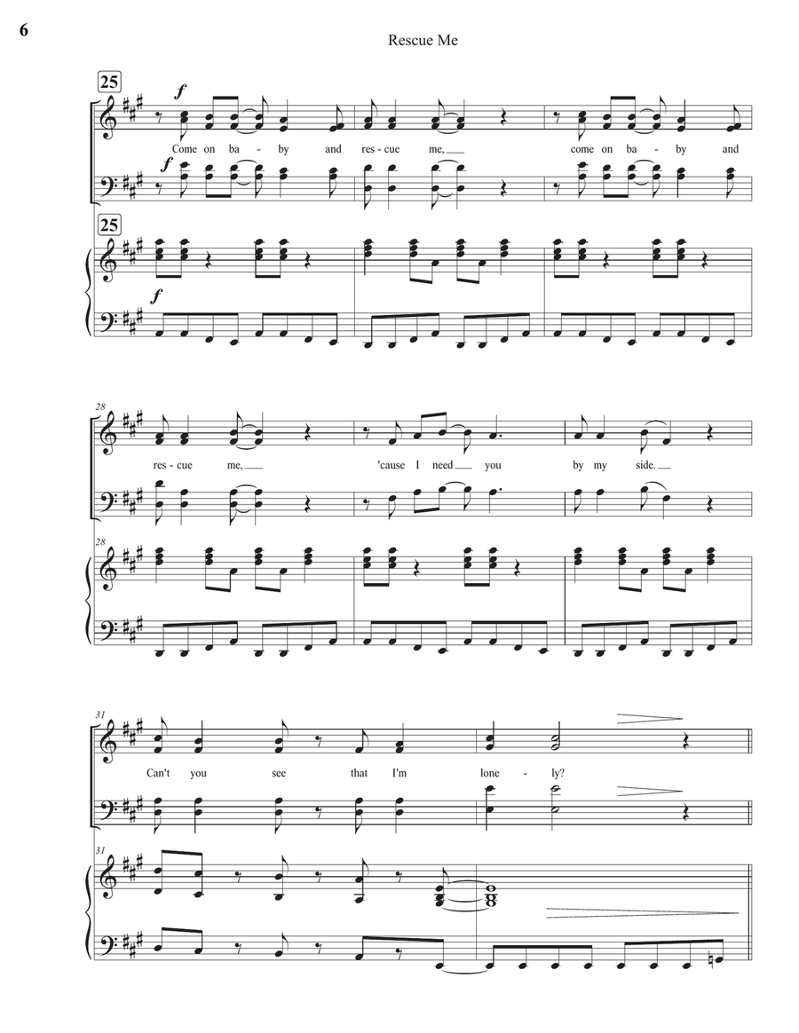 Rescue Me 4-Part scores gallery preview page 6