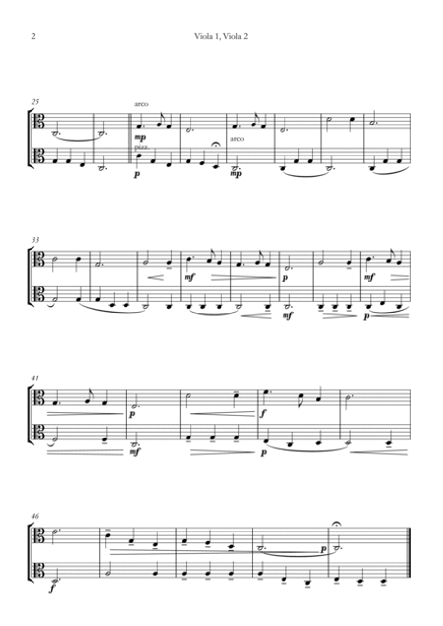Silent Night Silent Night String Duet scores gallery preview page 2