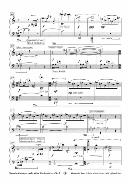 Himmelsrichtungen [6 piano pieces]