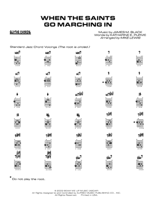 When the Saints Go Marching In: Guitar Chords