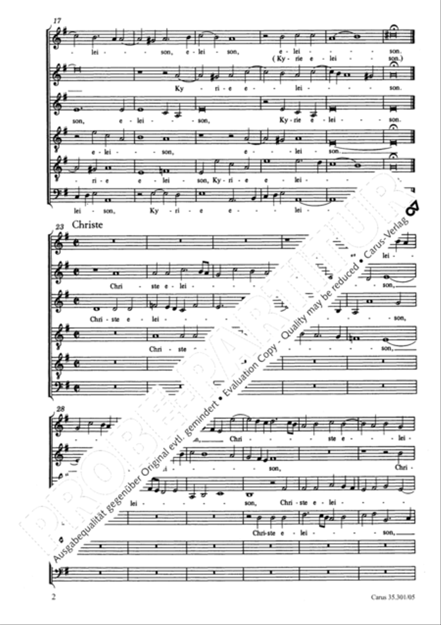 Missa brevis Choir scores gallery preview page 3
