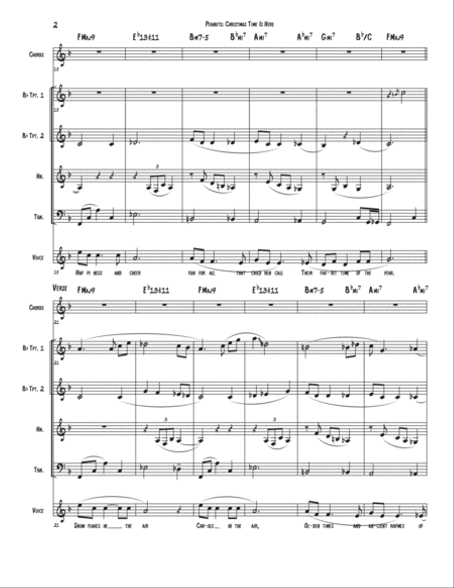 Christmas Time Is Here Large Ensemble scores gallery preview page 6
