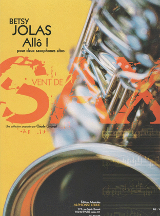 Jolas Betsy Allo! (georgel) 2 Alto Saxophones Book