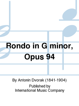 Book cover for Rondo In G Minor, Opus 94