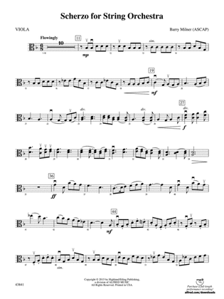 Book cover for Scherzo for String Orchestra: Viola