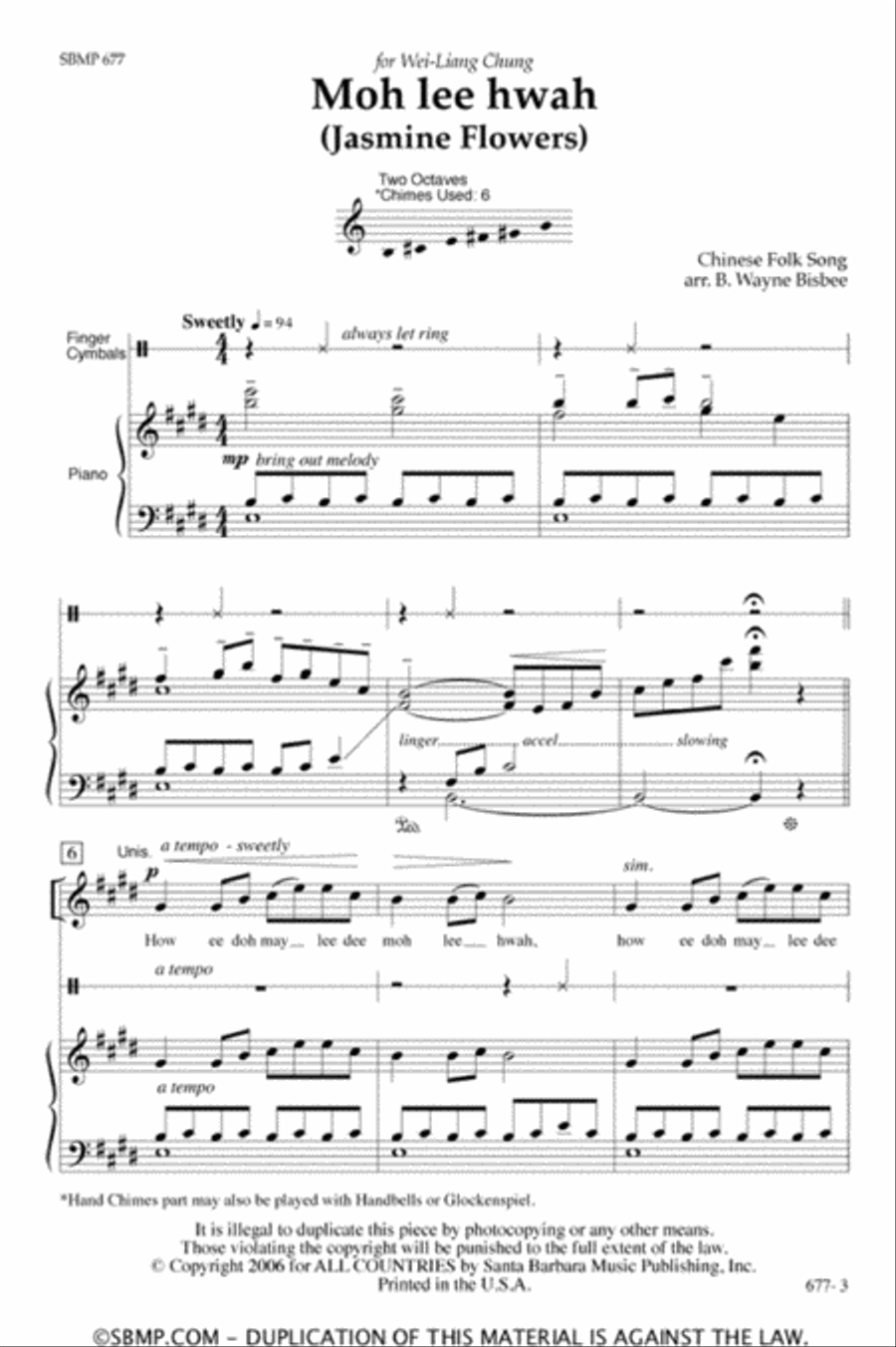 Moh lee hwah - SA Octavo SA scores gallery preview page 2