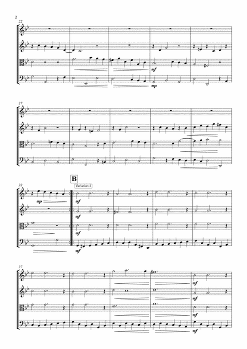 Sarabande from Keyboard Suite in D minor HWV 437 (for String Quartet) image number null