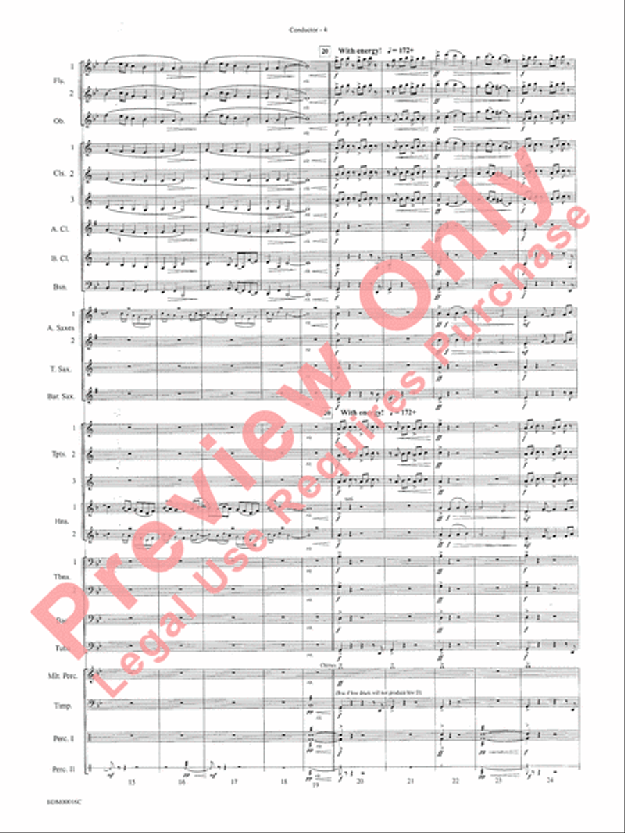 To Challenge the Sky and Heavens Above Concert Band scores gallery preview page 7