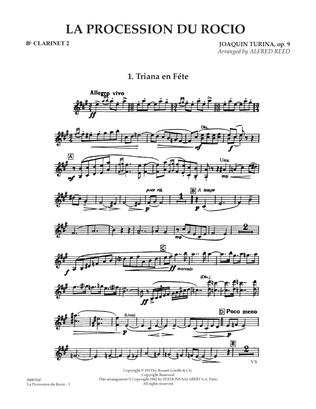 La Procession du Rocio (arr. Alfred Reed) - Bb Clarinet 2