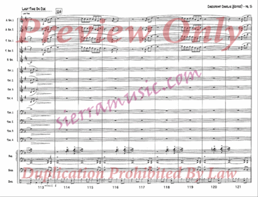 Checkpoint Charlie (Edited) Jazz Ensemble scores gallery preview page 16