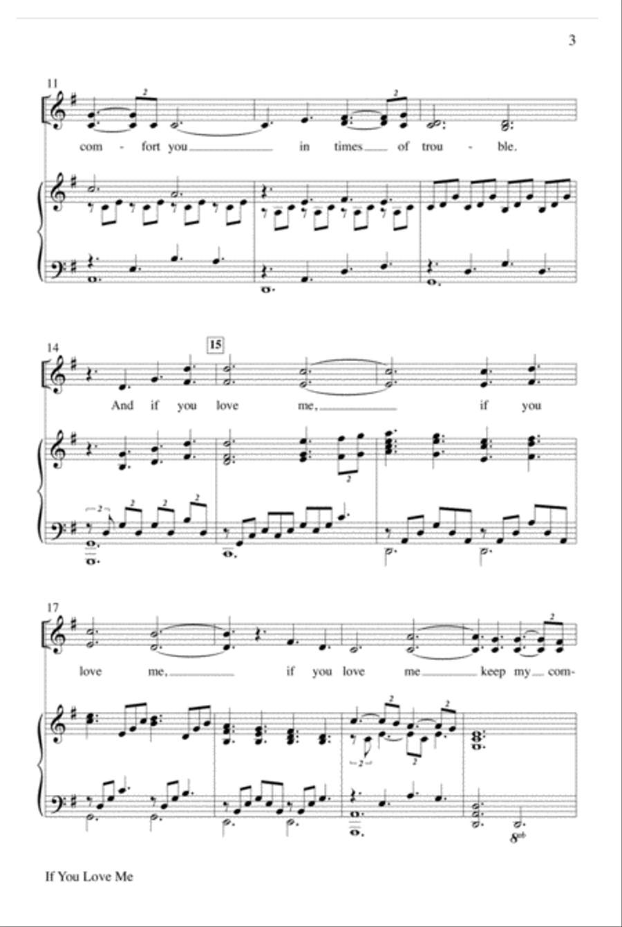If You Love Me If You Love Me Choir scores gallery preview page 3