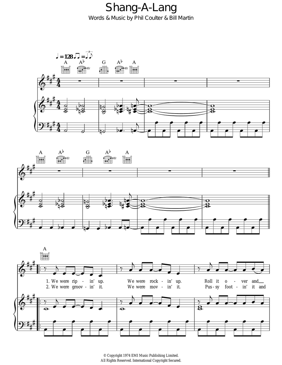 Shang-a-Lang Acoustic Guitar scores gallery preview page 1