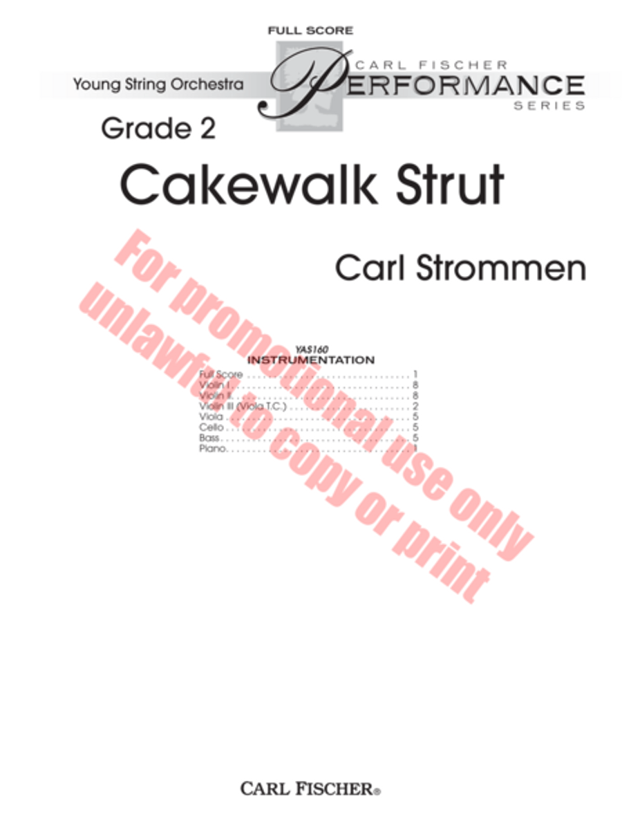 Cakewalk Strut String Orchestra scores gallery preview page 2