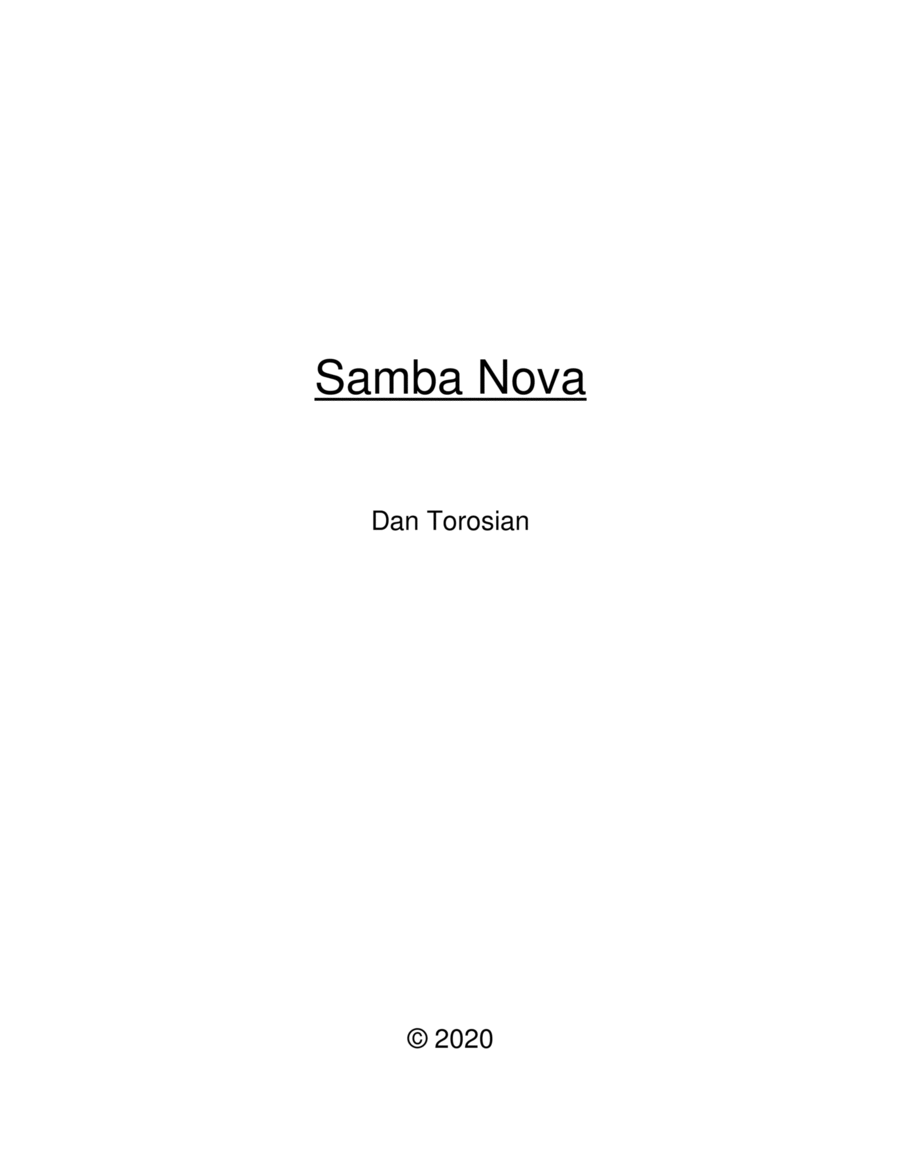 Samba Nova Samba Nova Jazz Ensemble scores gallery preview page 1