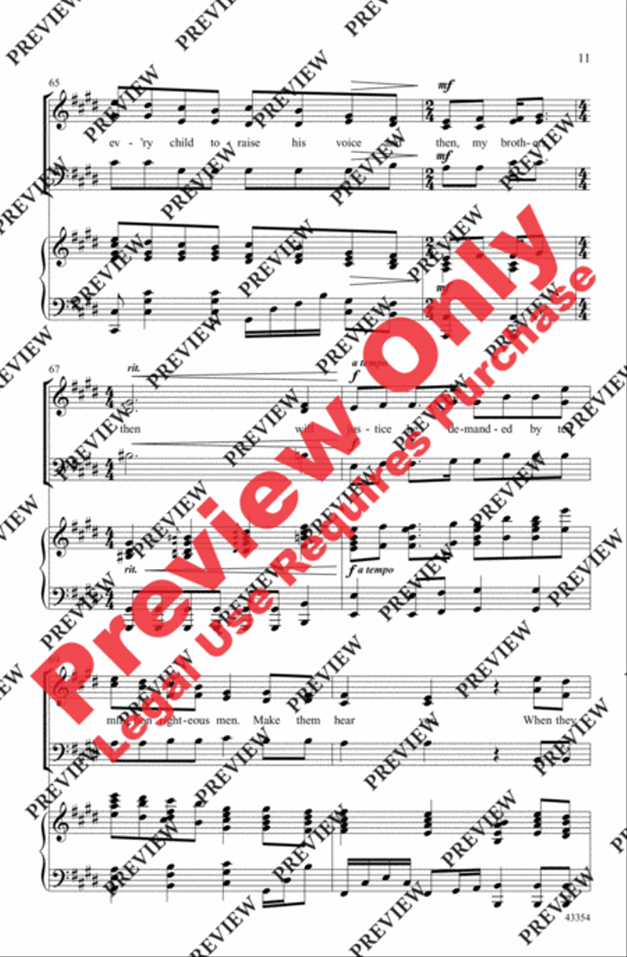 Make Them Hear You 3-Part scores gallery preview page 11