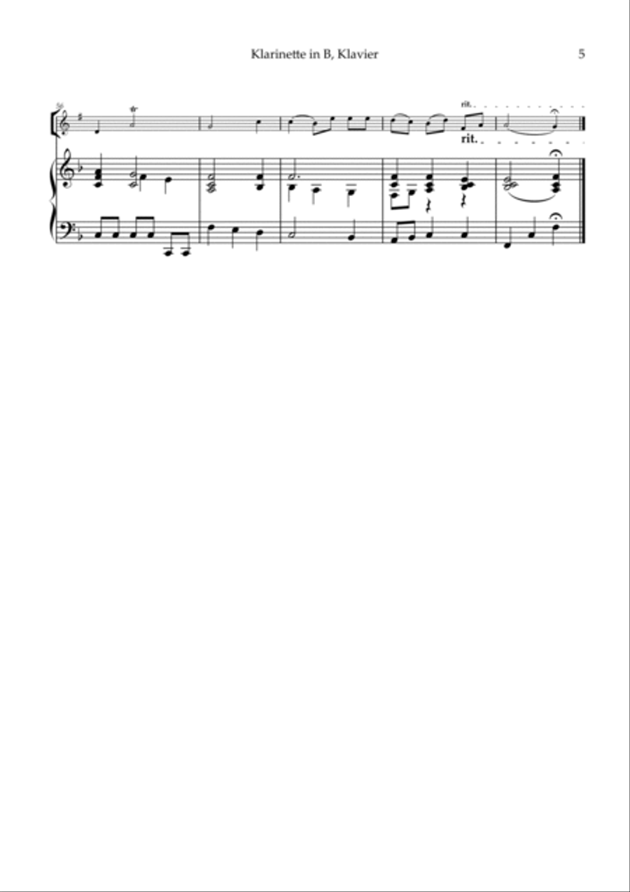 Sonata V Part 2 for Clarinet or Tenorsax Woodwind Duet scores gallery preview page 5