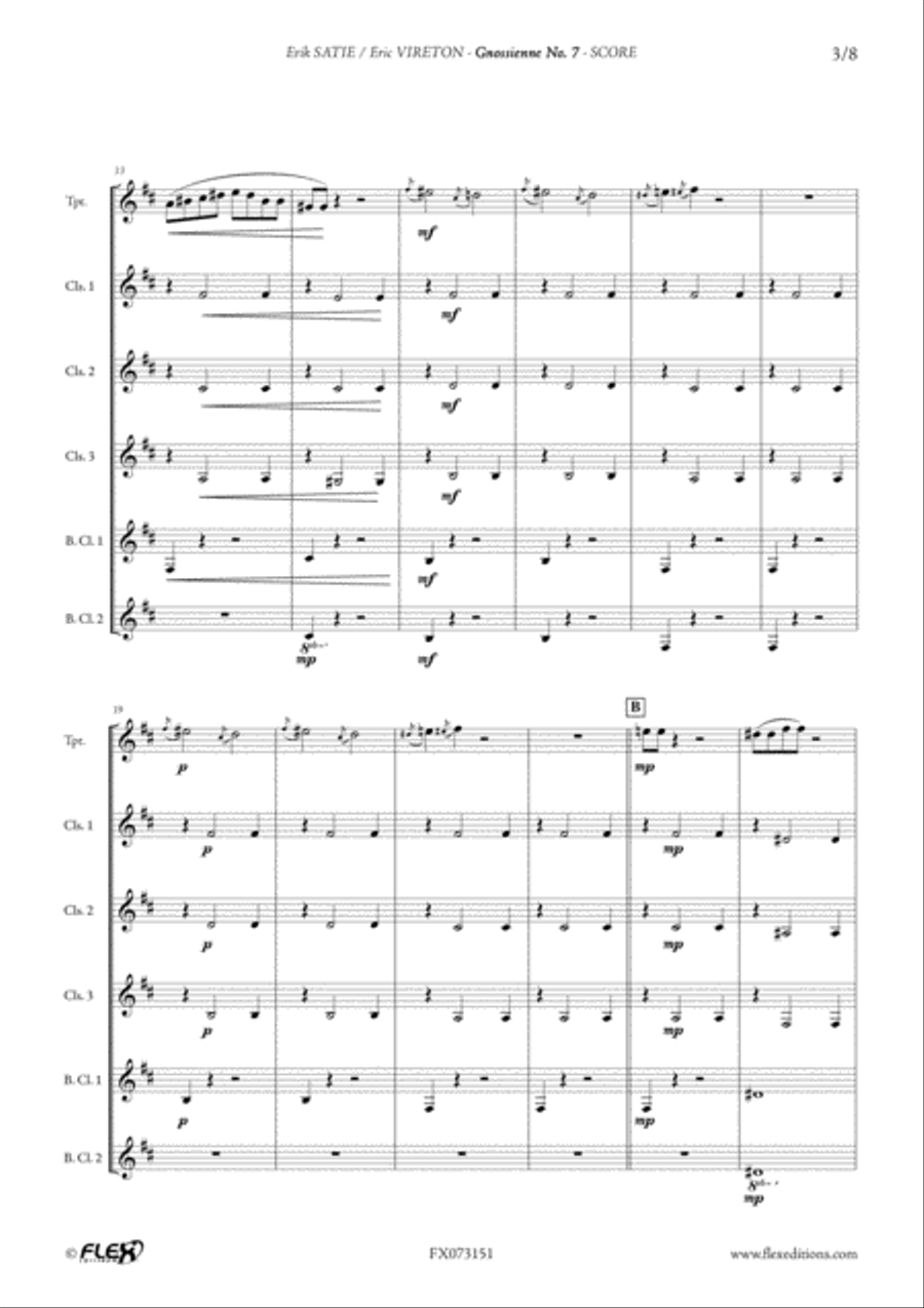 Gnossienne No. 7 2-Part scores gallery preview page 3