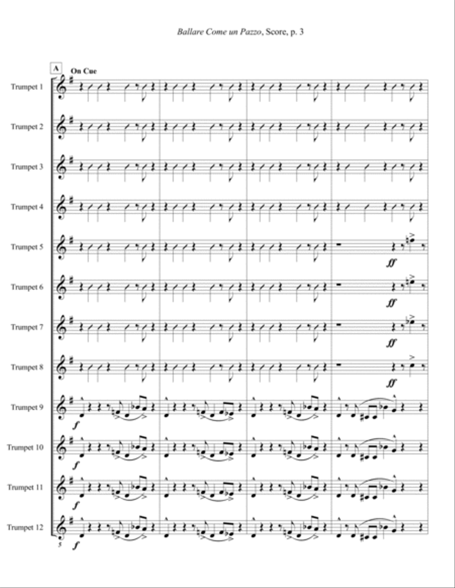 Ballare Come un Pazzo (Letter size) 2-Part scores gallery preview page 3