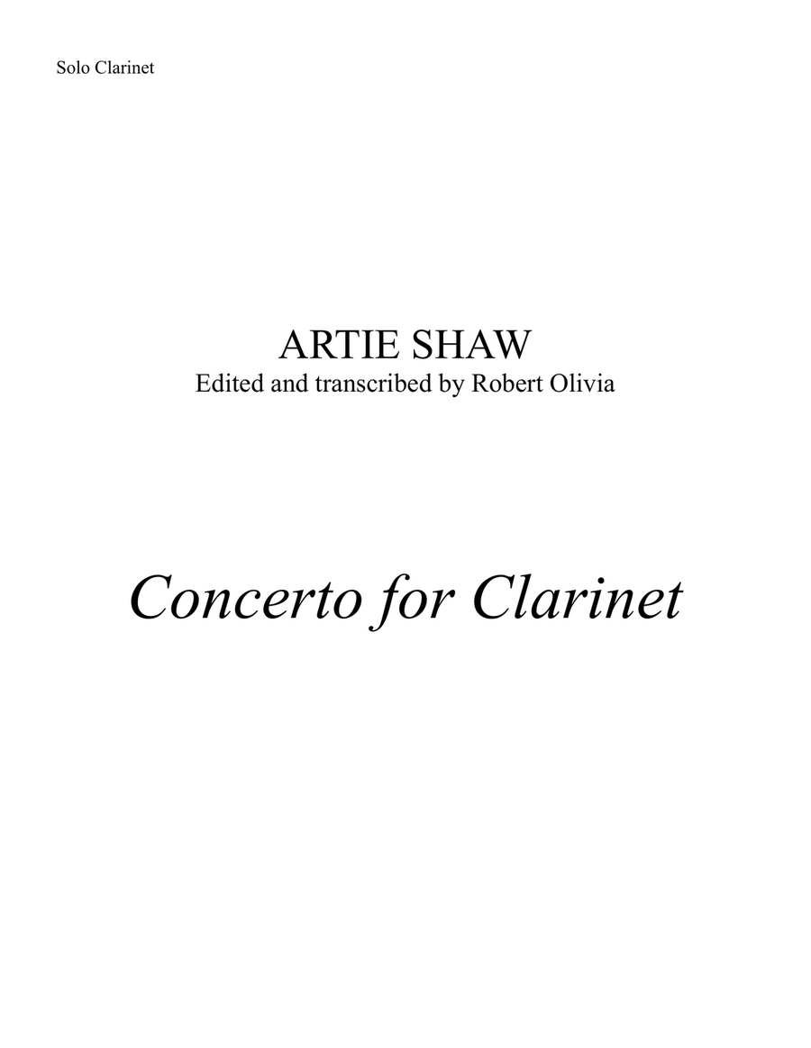 Concerto For Clarinet