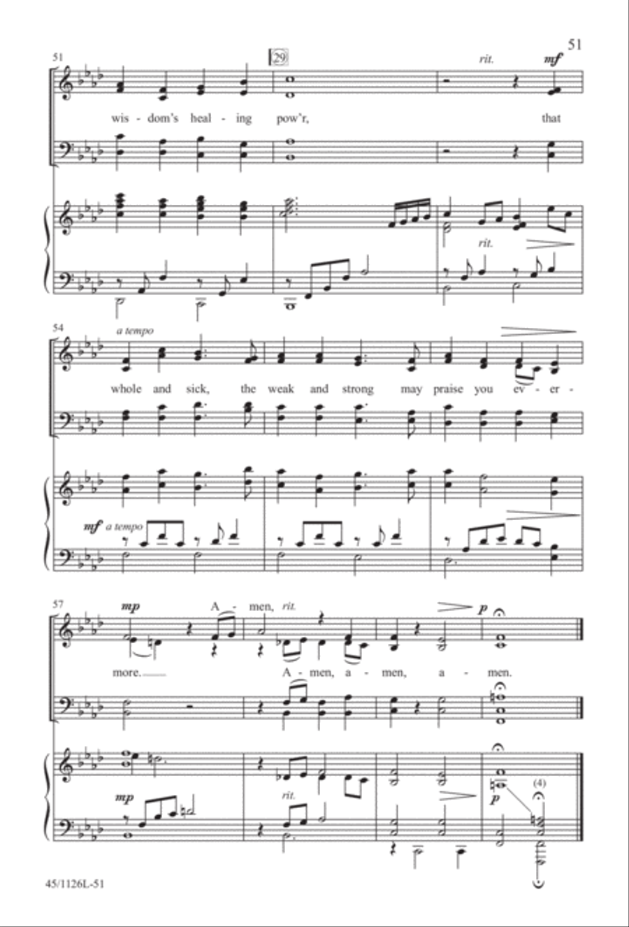 Prayers for the Nations 4-Part scores gallery preview page 52