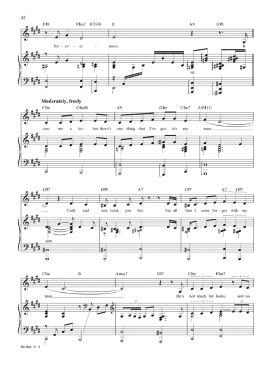 My Man My Man Piano, Vocal, Guitar scores gallery preview page 3