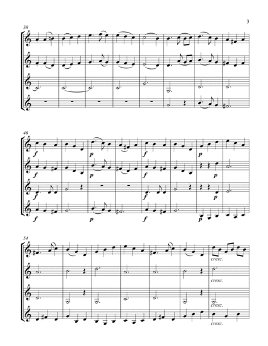 Que d'attraits, que de majeste! Woodwind Quartet scores gallery preview page 3