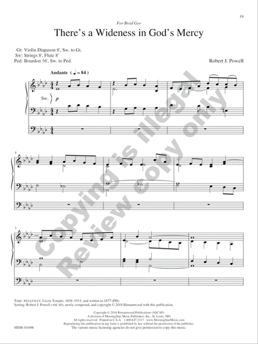 O for a Thousand Tongues: 12 Preludes and Postludes for the Church Year Organ scores gallery preview page 8