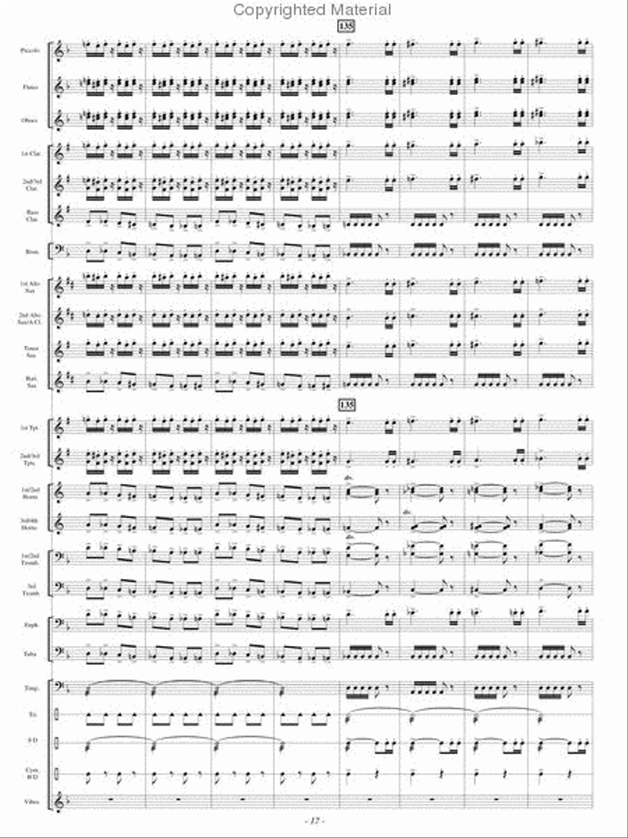 Festive Dance from Faust Concert Band scores gallery preview page 16