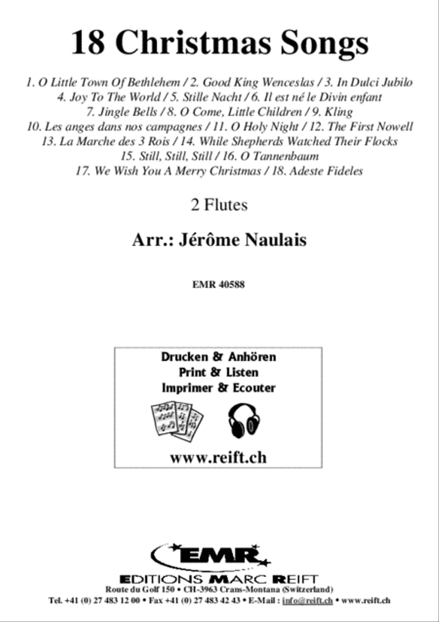 18 Christmas Songs 18 Christmas Songs Flute Duet scores gallery preview page 2