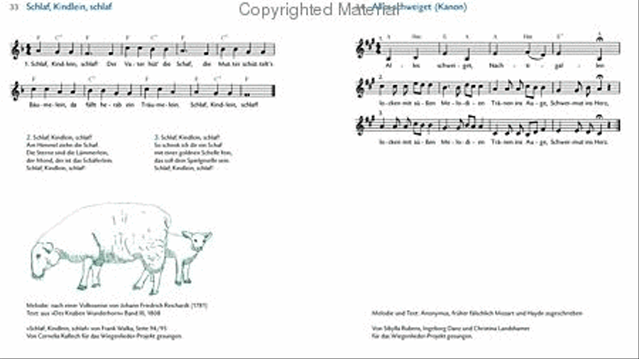 Wiegenlieder German lullabies CD scores gallery preview page 4