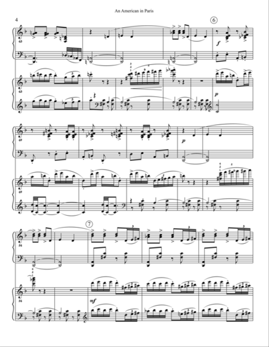 An American In Paris (Two Piano Arr.) Piano Solo scores gallery preview page 4