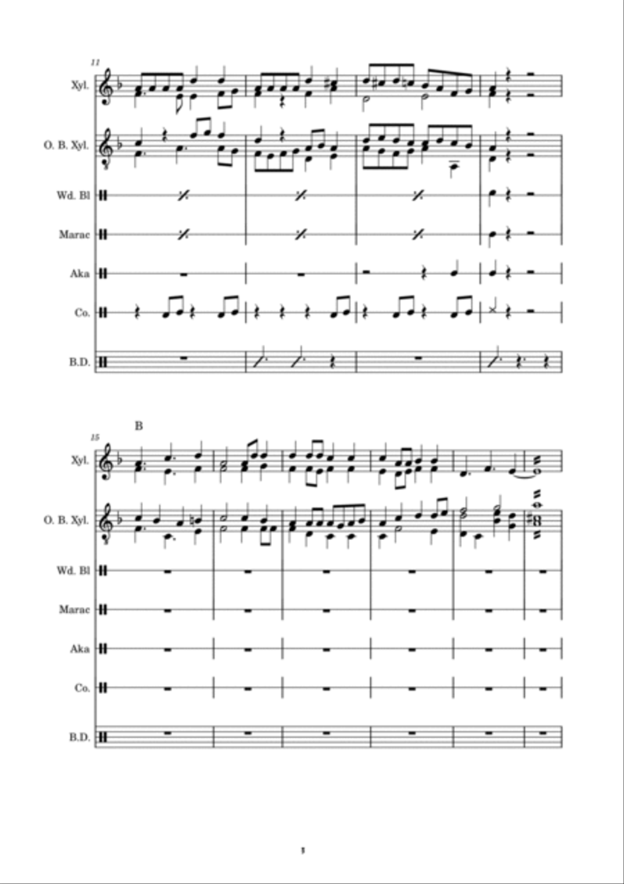 Herald (A Xylophone Ensemble) Full Orchestra scores gallery preview page 3