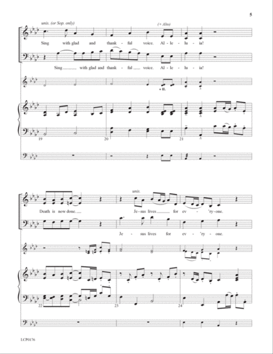 Alleluia! He is Alive! 3-Part scores gallery preview page 5