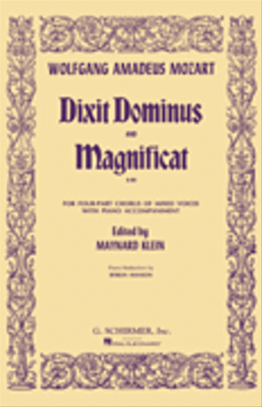 Dixit Dominus and Magnificat, K.193 4-Part scores gallery preview page 1