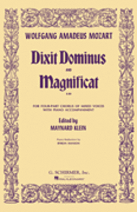 Book cover for Dixit Dominus and Magnificat, K.193