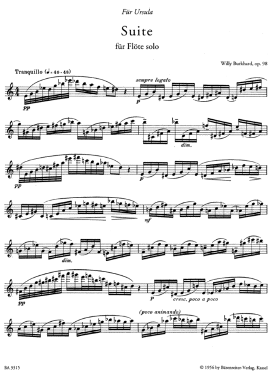 Suite for Solo Flute op. 98 Flute Solo scores gallery preview page 2