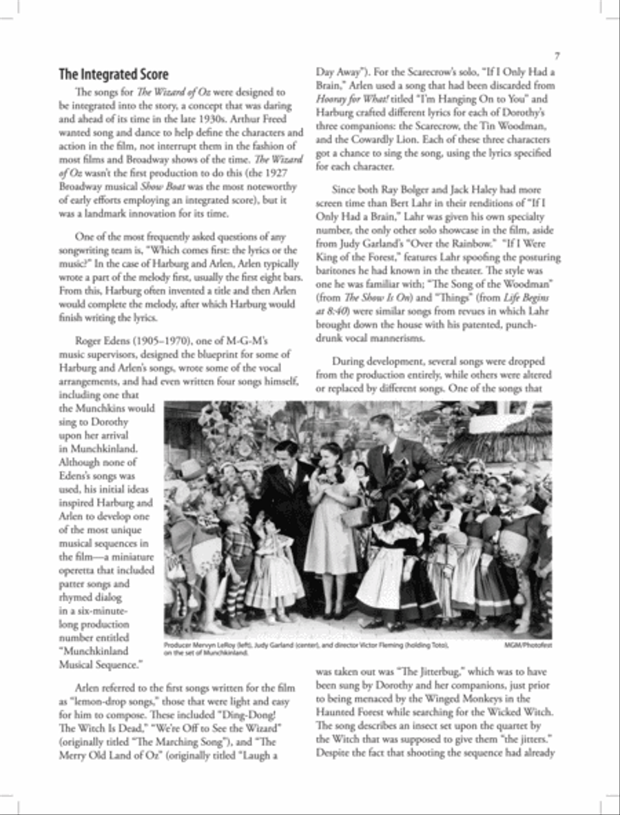 The Wizard of Oz -- 70th Anniversary Deluxe Songbook Piano Solo scores gallery preview page 2