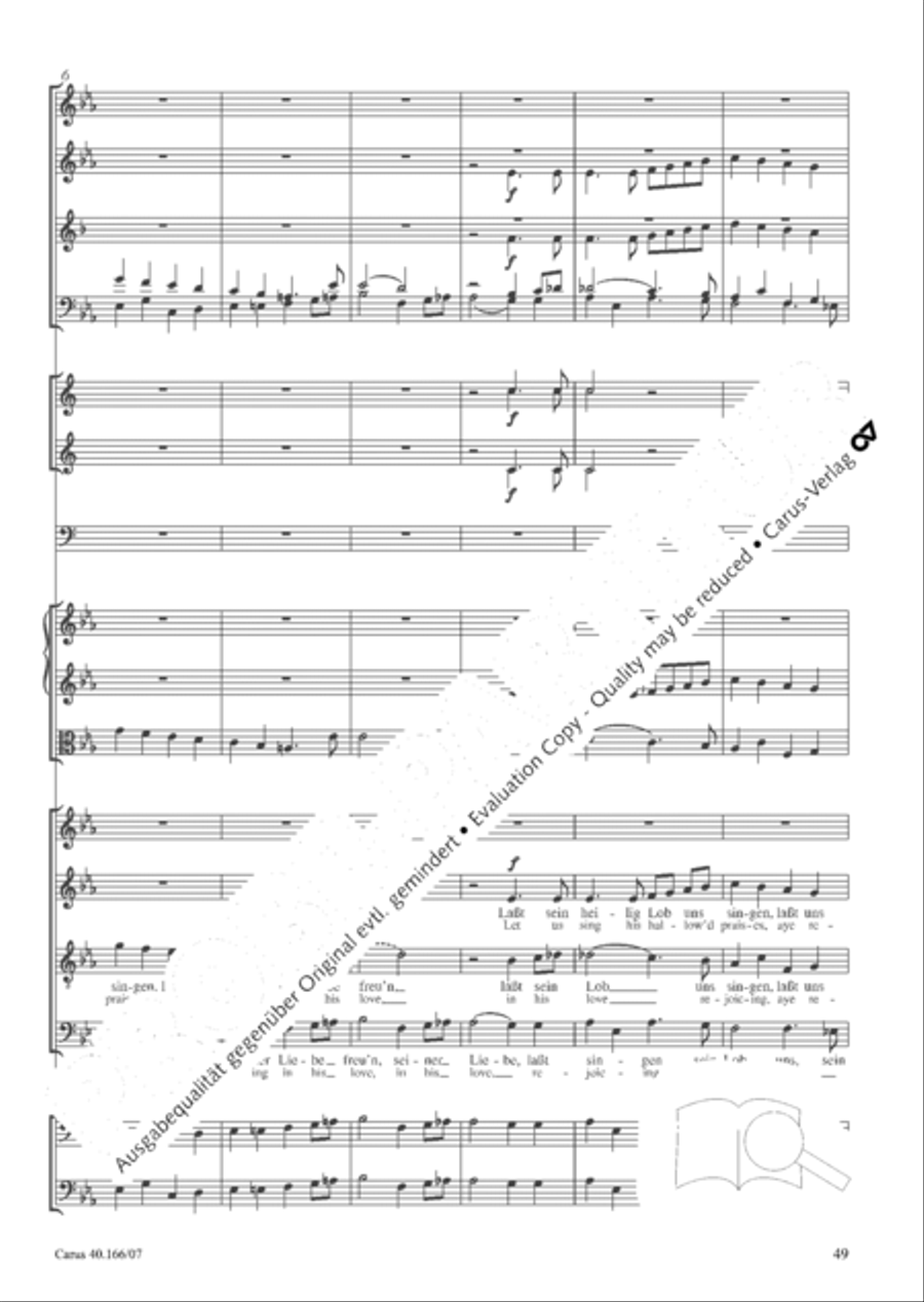 Hymn; Three sacred songs; fugue (Hymne; Drei geistliche Lieder und Fuge) Orchestra scores gallery preview page 50
