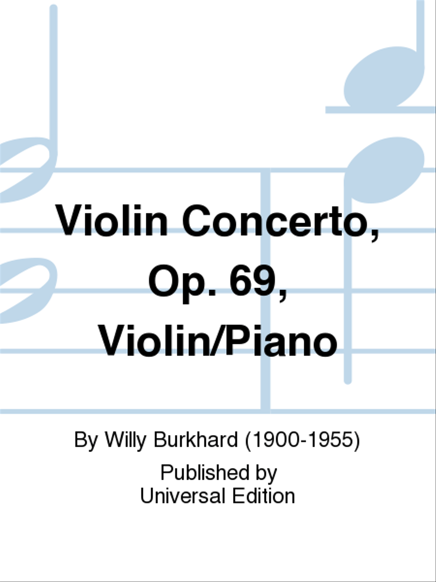 Violin Concerto, Op. 69, Vn/Pf Violin Solo scores gallery preview page 1