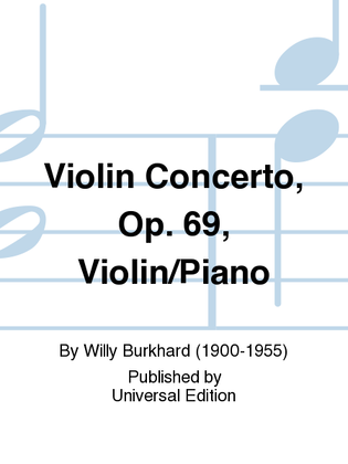 Violin Concerto, Op. 69, Vn/Pf