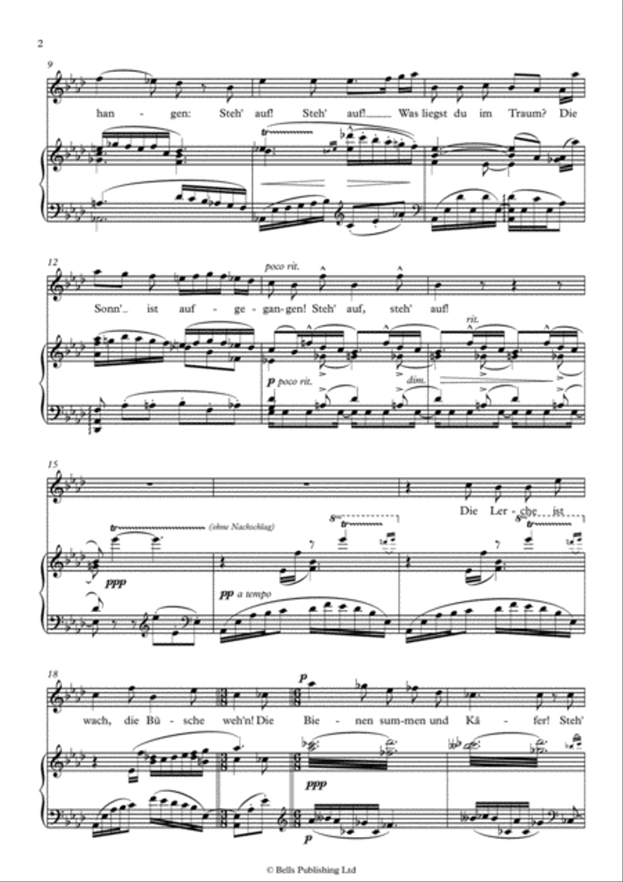 Fruhlingsmorgen (A-flat Major) Voice Solo scores gallery preview page 2