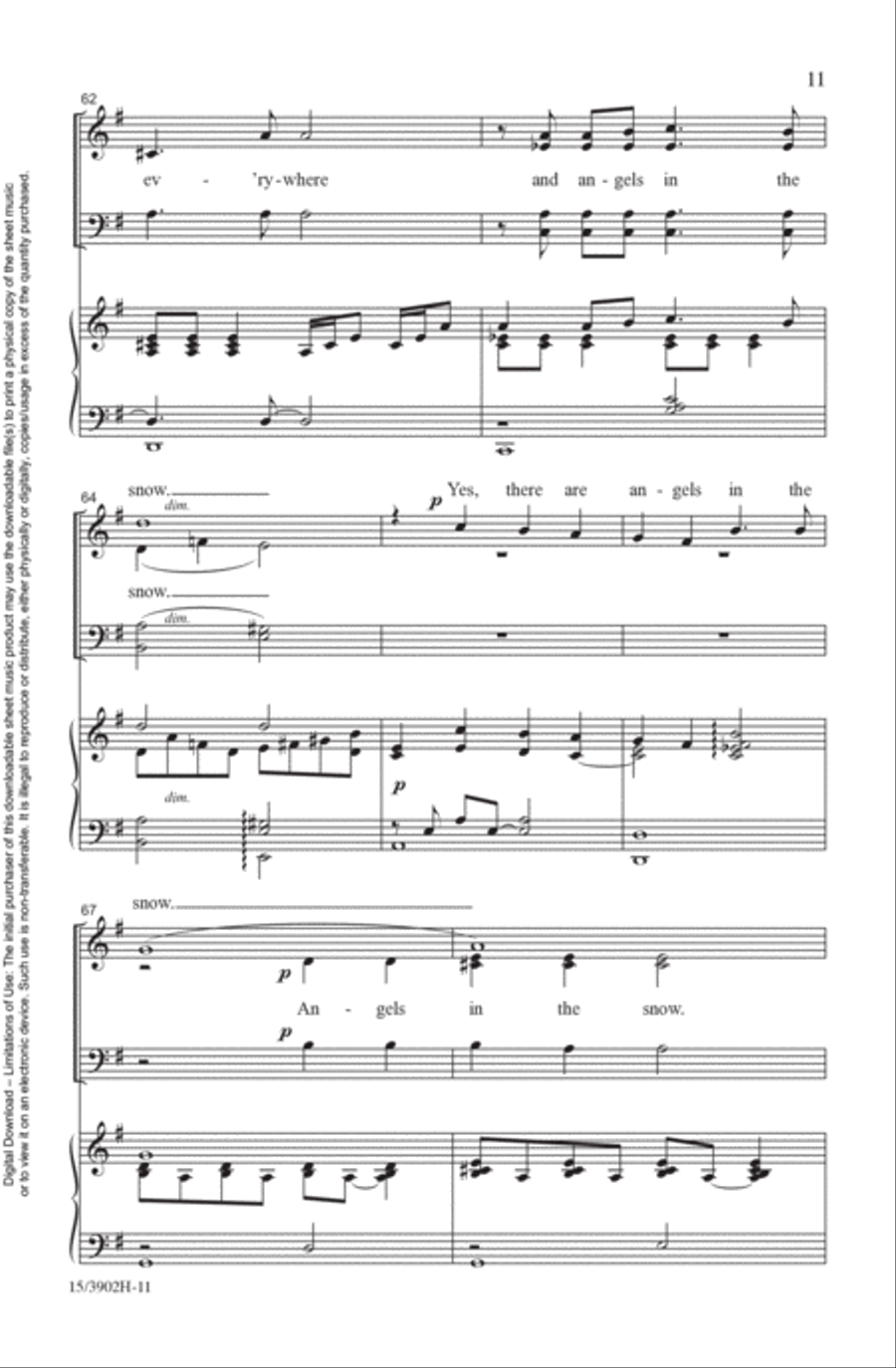 Snow Angels 4-Part scores gallery preview page 11
