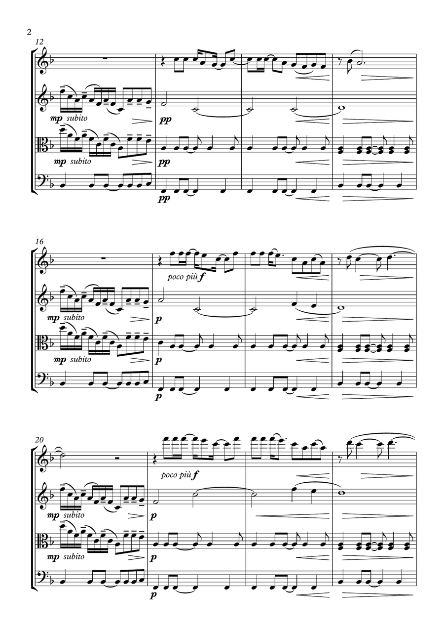 Empire State Of Mind (Part II) Broken Down String Quartet scores gallery preview page 2
