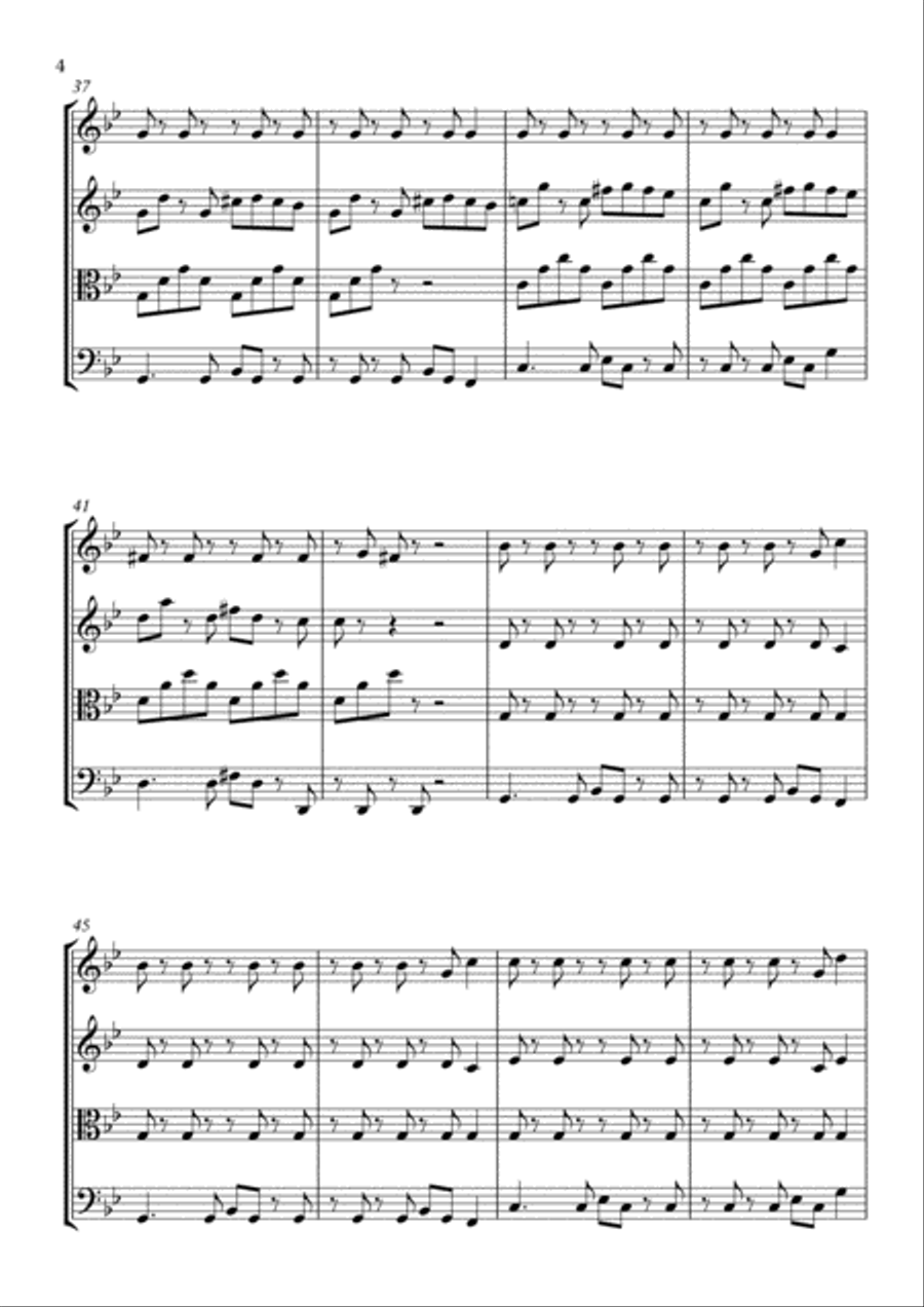 Bad Guy Bad Guy String Quartet scores gallery preview page 4