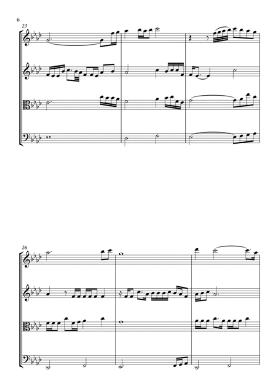 Wildest Dreams String Quartet scores gallery preview page 6