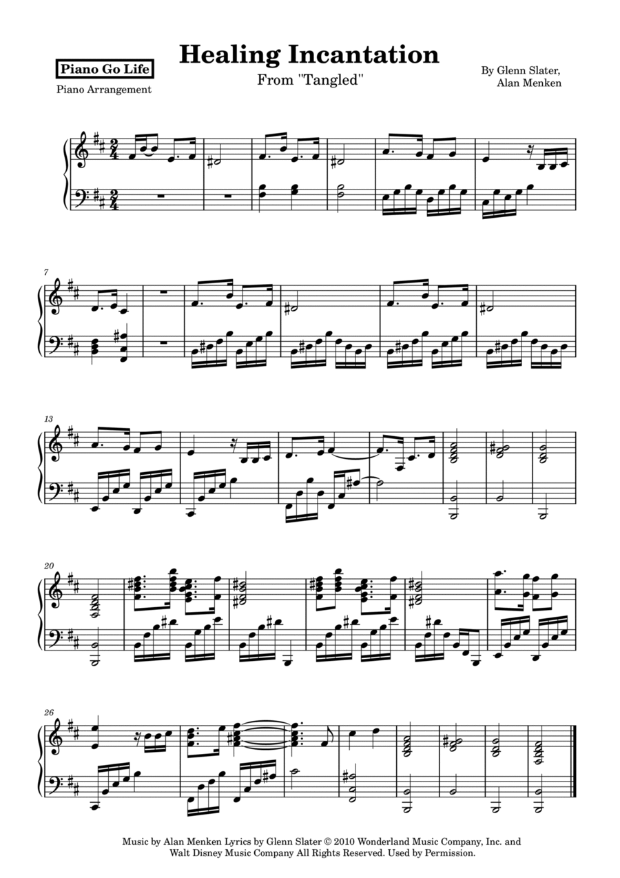 Healing Incantation Healing Incantation Piano Solo scores gallery preview page 1