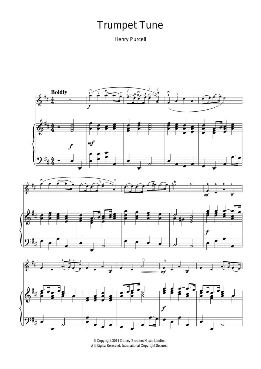 Trumpet Tune Trumpet Tune Violin Solo scores gallery preview page 1