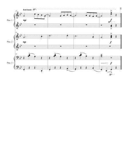 Three More Easy Christmas Trios (1 Piano, 6 Hands) image number null